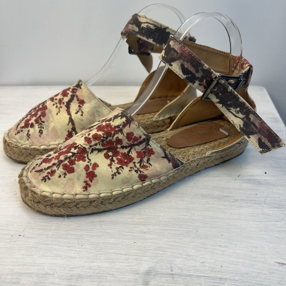 Sun Kiss Floral Espadrille Ankle-Strap Sandals – EU 36 / US Women’s 6